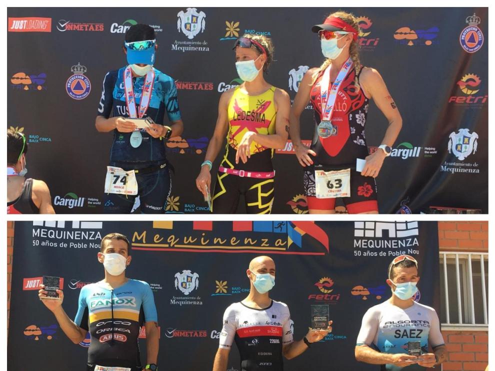 Ganadores del IV Half Triatlón Mequinenza.