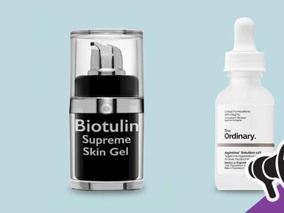 Dos productos que prometen efectos similares a los de las inyecciones de botox.