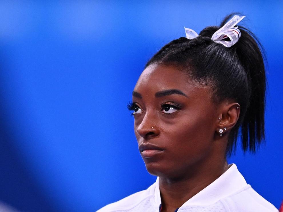 Simon Biles, este martes en Tokio.