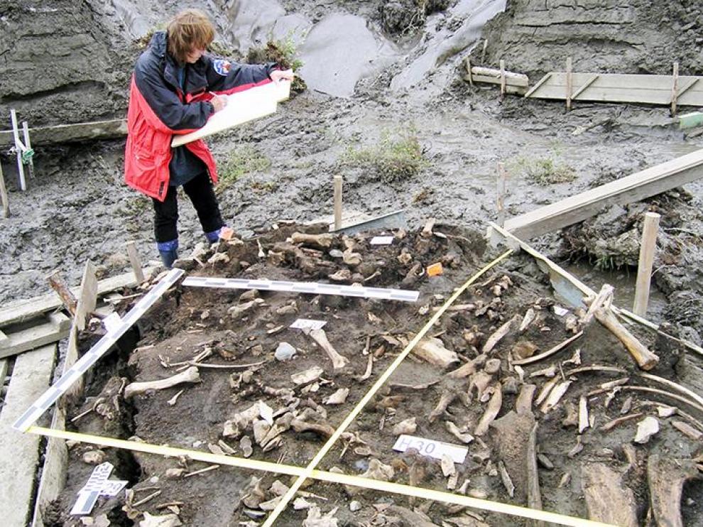 Yacimiento a orillas del río Yana donde aparecieron los dientes de leche.
