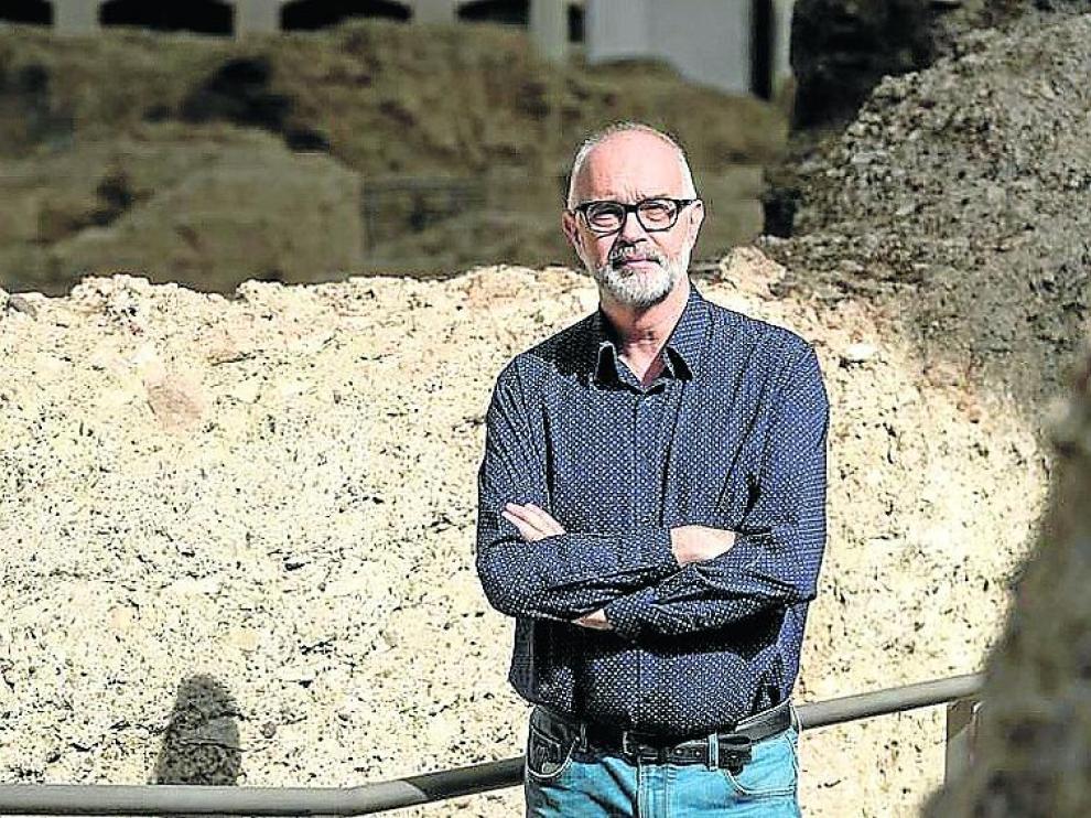Gonzalo Fontana, en el Teatro Romano de Zaragoza.