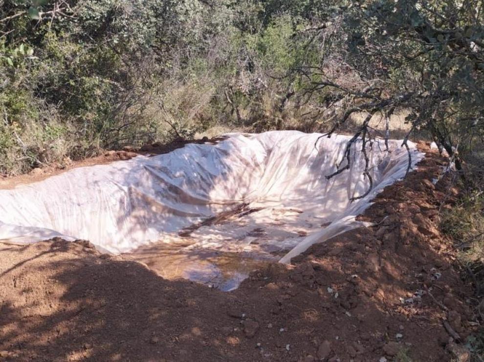 Instalaciones en una de las plantaciones descubiertas.