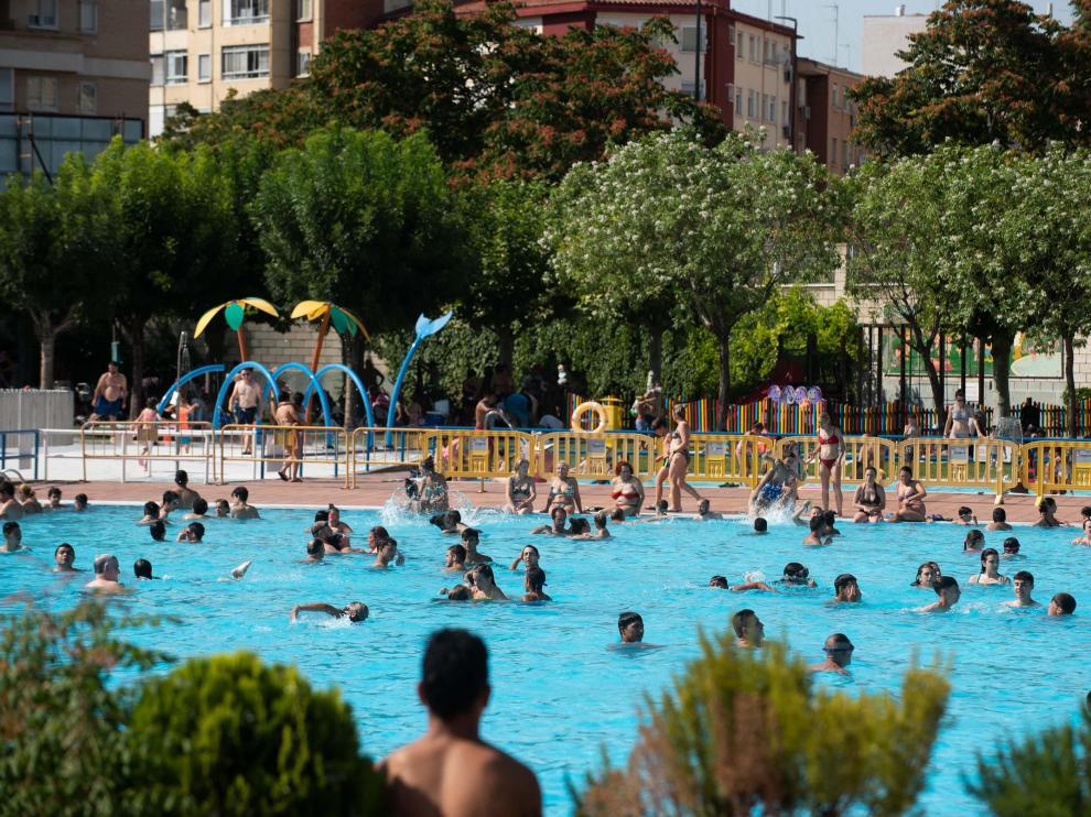 Piscinas municipales de La Granja, el pasado 22 de julio.