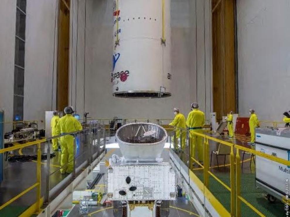 Instalaciones del centro aeroespacial de la Guayana Francesa.