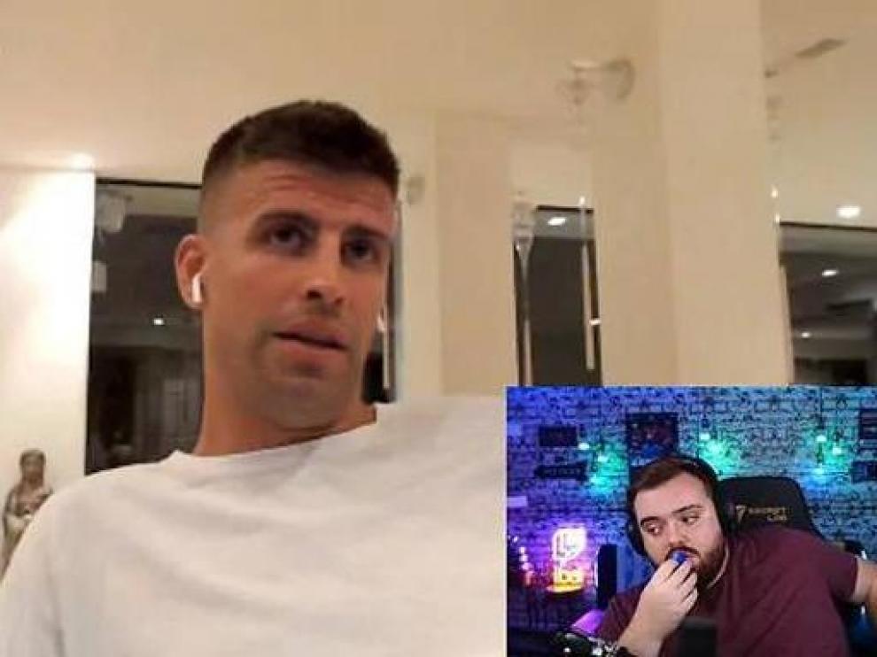 Piqué, durante su estreno en Twitch.