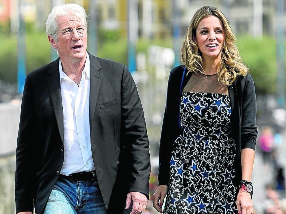 Richard Gere y Alejandra Silva, en una visita al Festival de Cine de San Sebastián