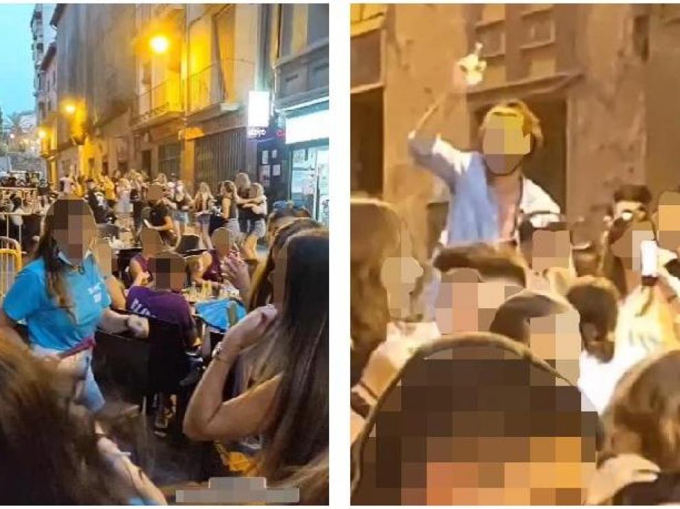 Imágenes de los incumplimientos en Caspe, este pasado fin de semana