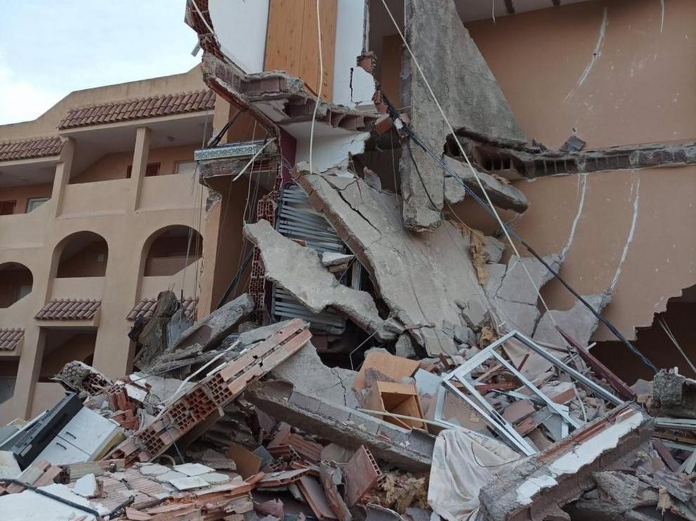 Edificio derrumbado en Peñíscola