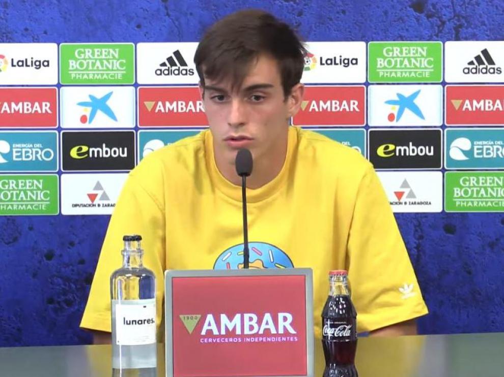 Francho Serrano, este miércoles en la sala de prensa de la Ciudad Deportiva.