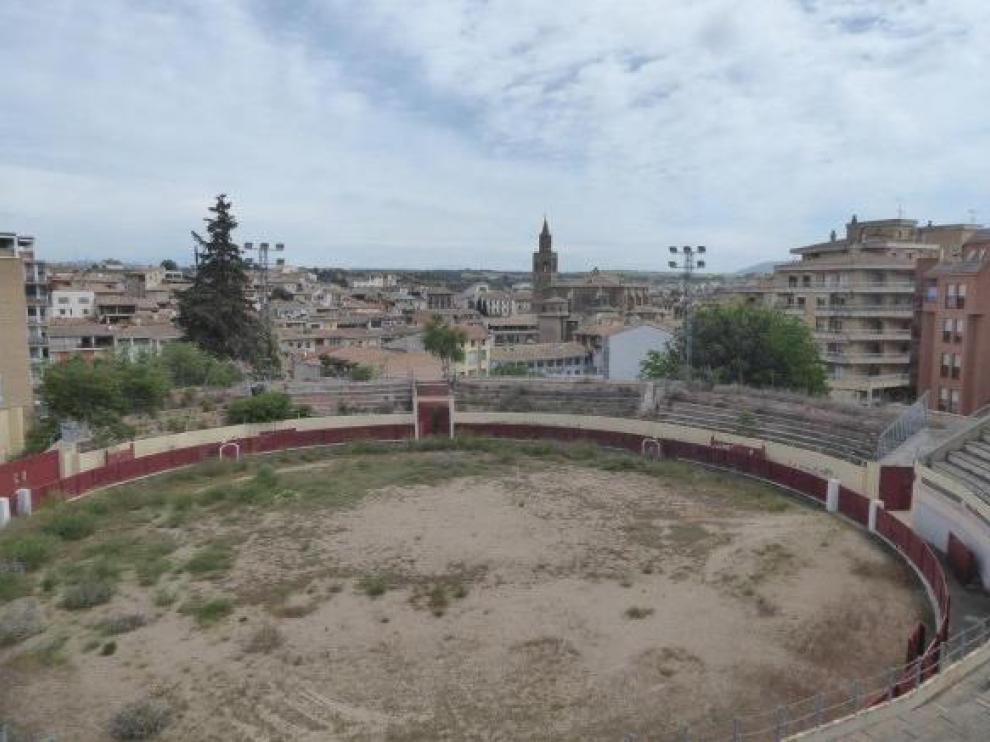 Graderío antiguo de la plaza de toros de Barbastro