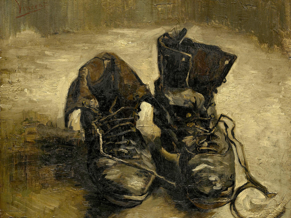 Van Gogh pintó sus viejas botas.