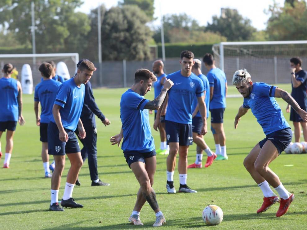 Buffarini y Ratiu, durante el entrenamiento de este viernes.