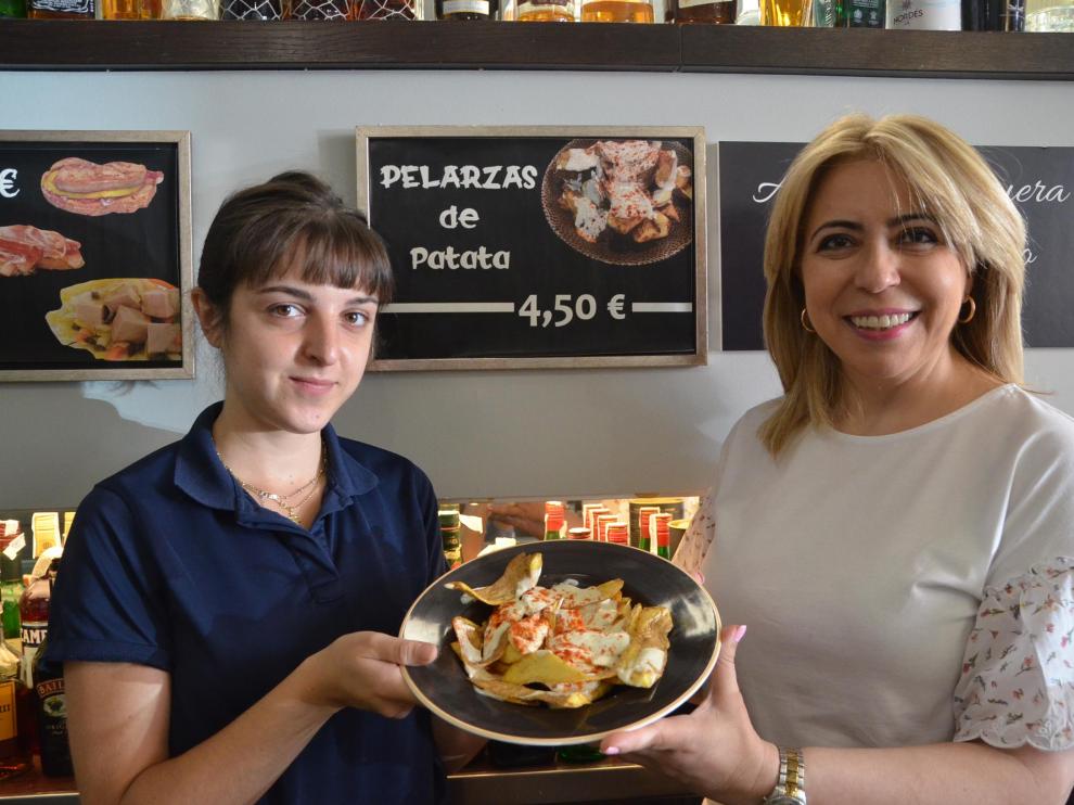 La ración de palarzas de patata del restaurante El Candelas cuesta 4,50 euros