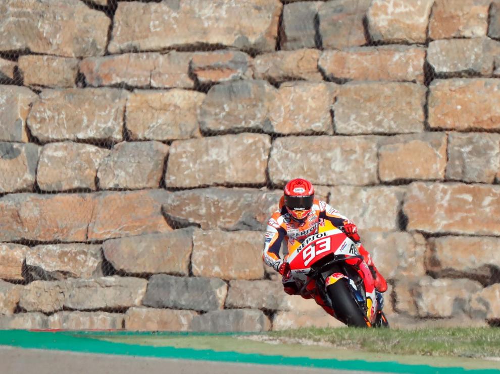 Entrenamientos libres del Gran Premio de Aragón: Marc Márquez