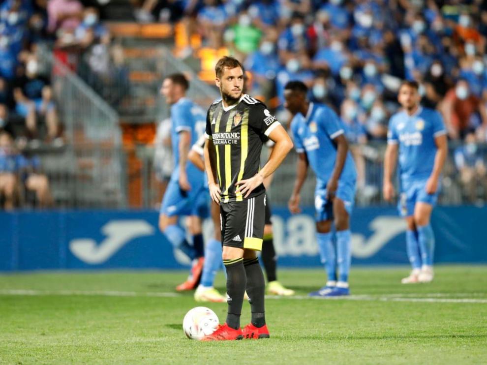 Valentín Vada, el pasado domingo en Fuenlabrada, momentos antes de lanzar el penalti que supuso el 1-1 definitivo.