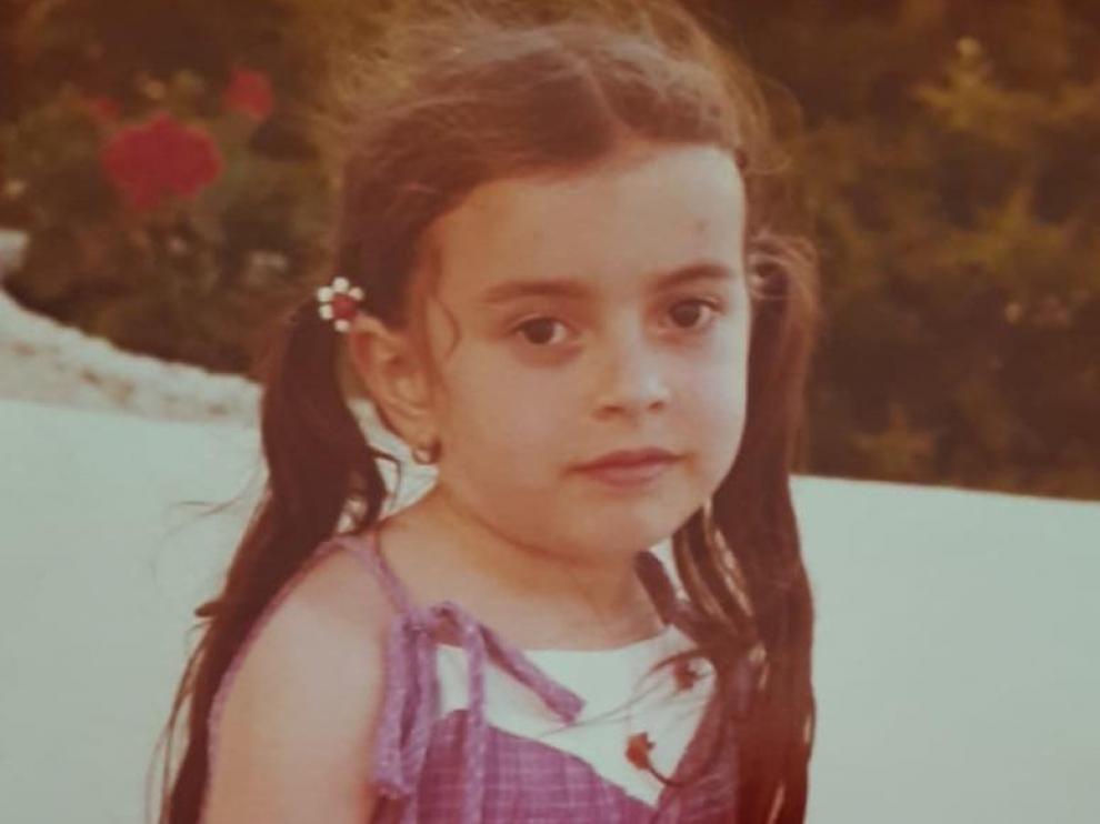 Thais Villas, con 7 años en Fraga (Huesca)