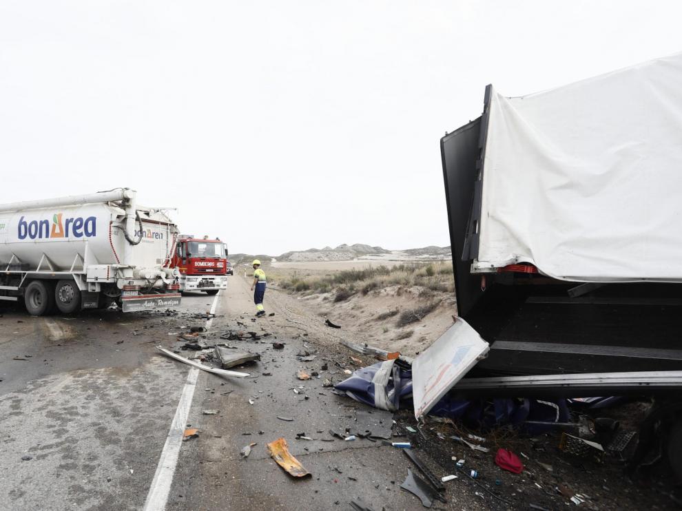 Grave accidente en la N-II a la altura de La Almolda