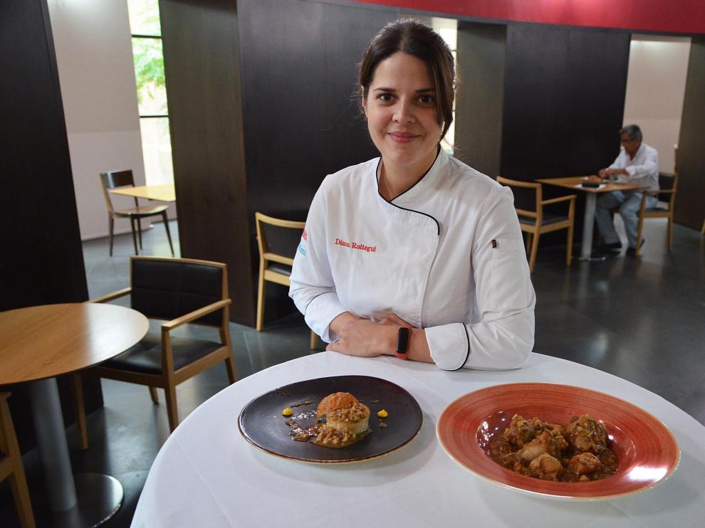Diana Roitegui, del restaurante Paraninfo, con las dos recetas