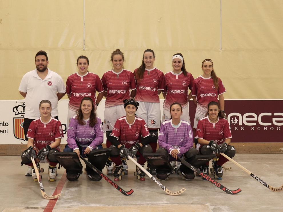 Equipo de hockey femenino en Fraga
