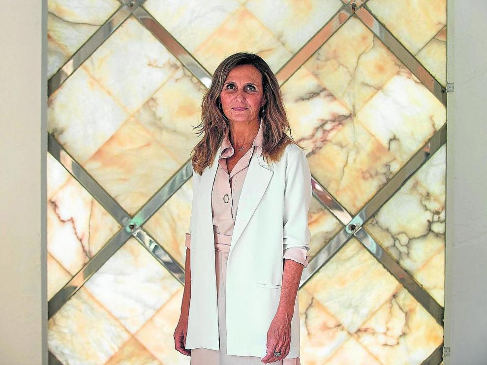 Marta Banco, presidente de CEOE Internacional en la sede zaragozana de la institución.