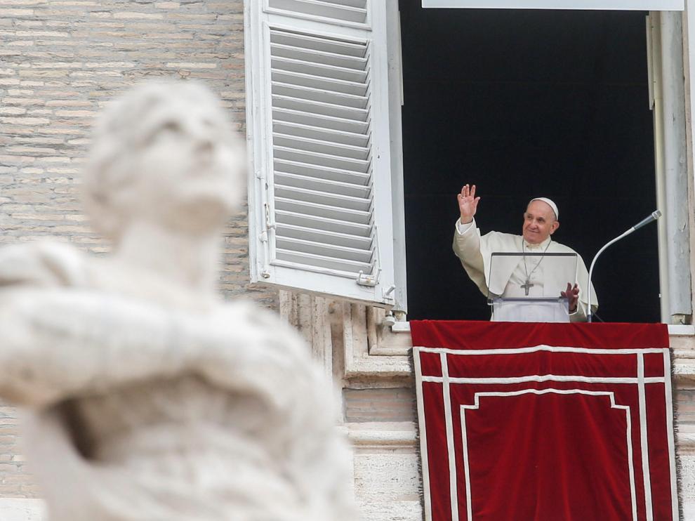 El Papa, este domingo durante el Angelus. VATICAN POPE FRANCIS