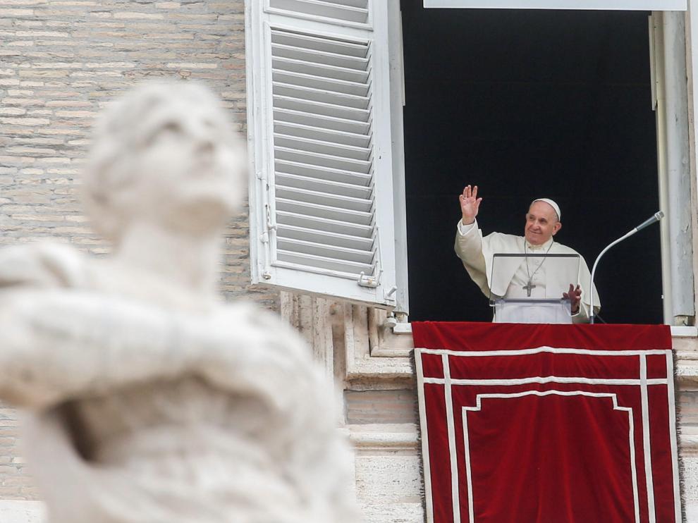 El Papa, este domingo durante el Angelus. VATICAN POPE FRANCIS