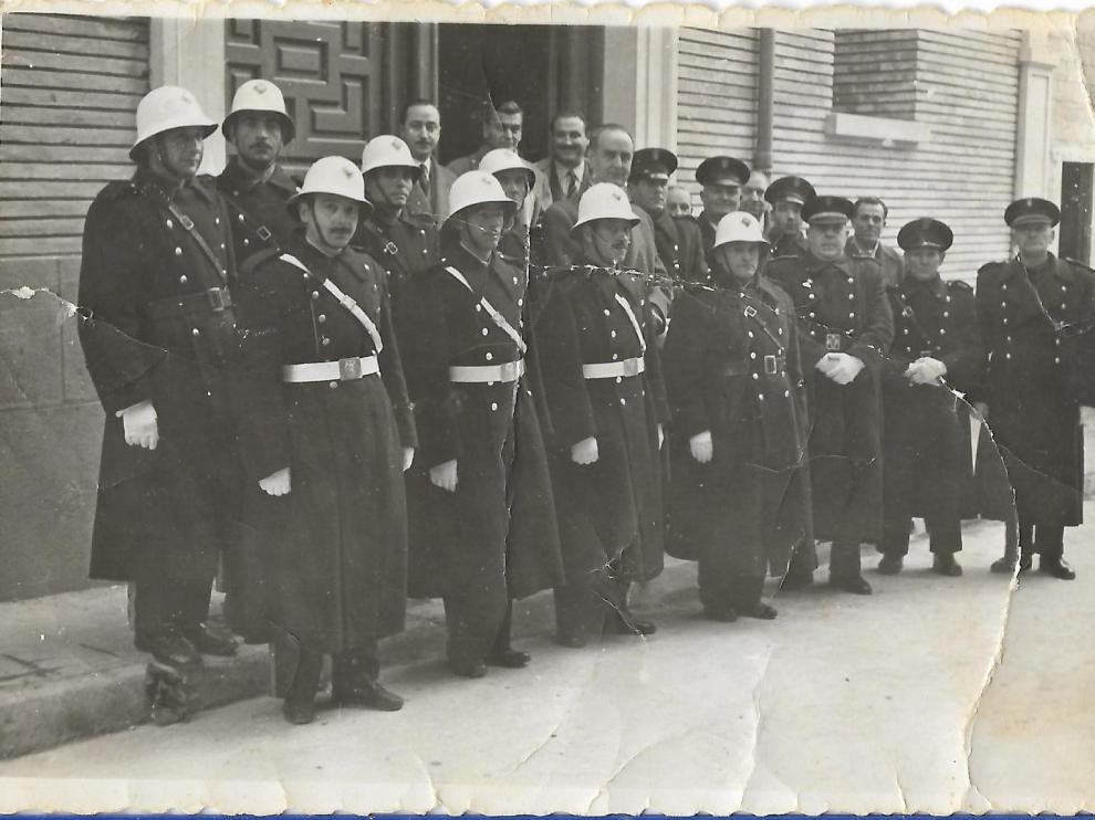 Plantilla de la Policía Local de Barbastro de 1955.