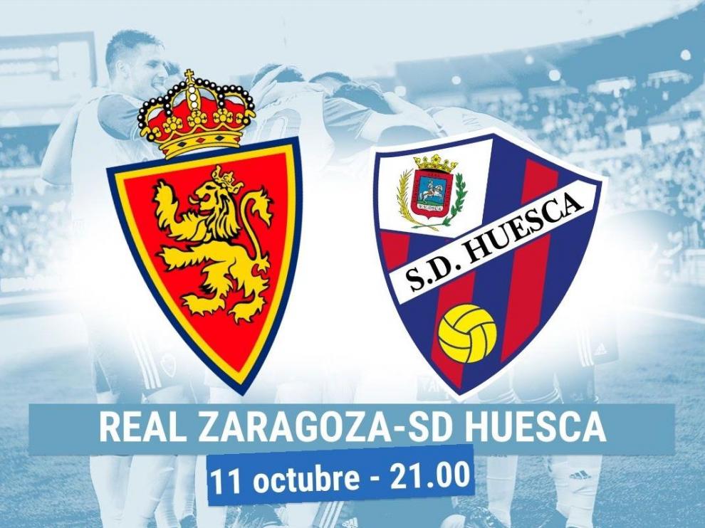 Horario y dónde ver el Real Zaragoza-Huesca.