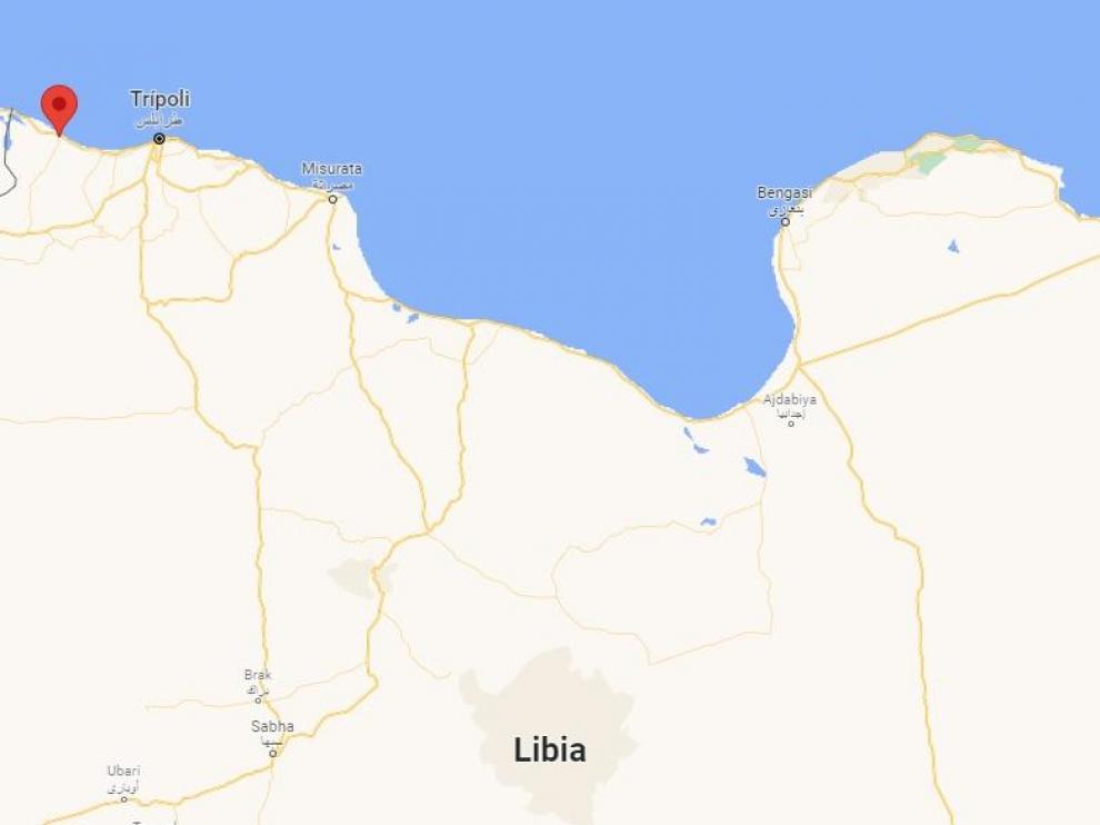 La costa de Libia, donde supuestamente ha naufragado el bote.