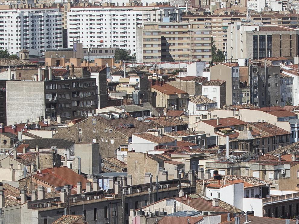 Vistas del Casco Histórico de Zaragoza.