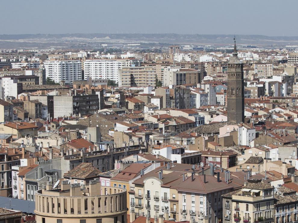 Vistas del Casco Histórico de Zaragoza.