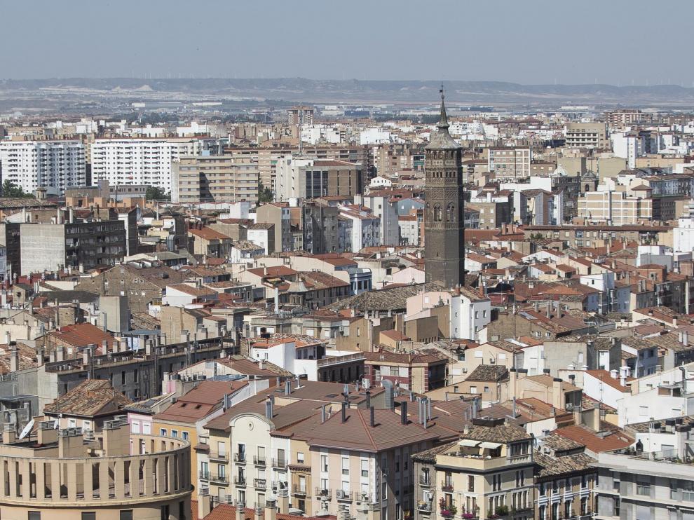 Vistas del Casco Histórico de Zaragoza.