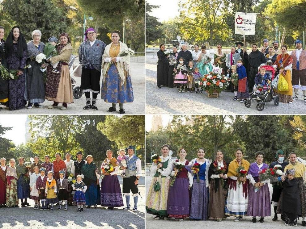 Búscate en los grupos de la Ofrenda de Flores 2021 en Zaragoza.