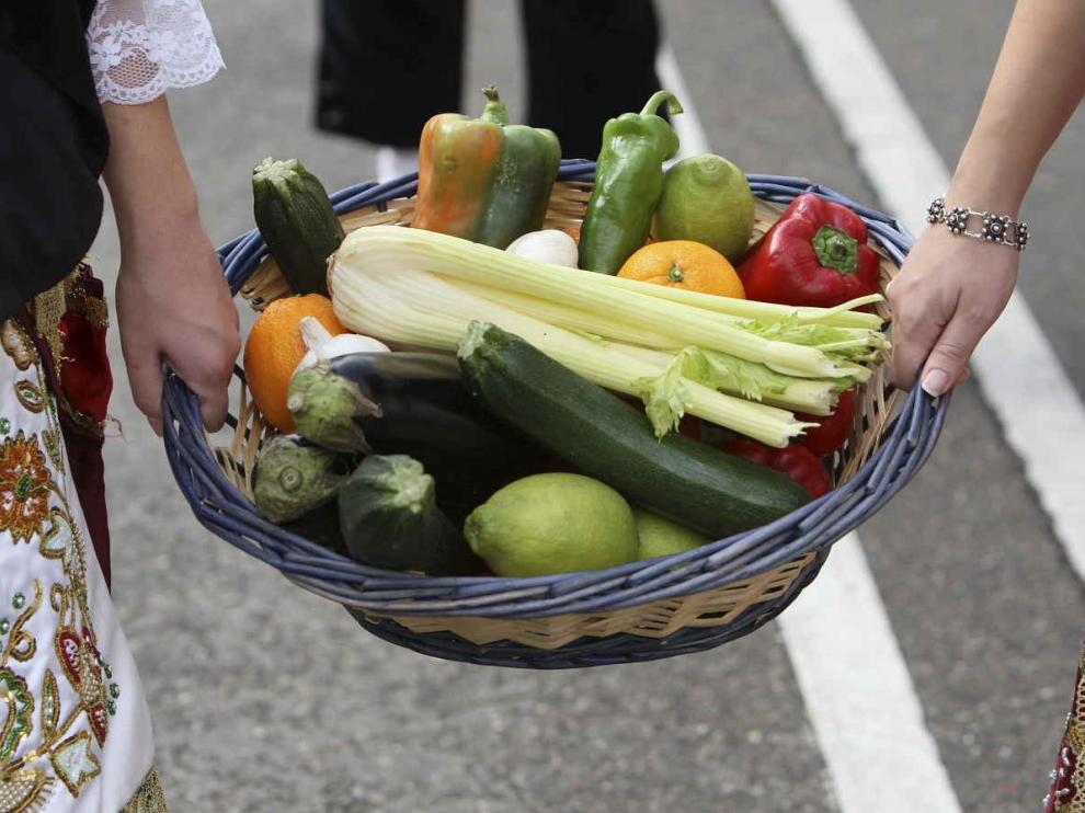 Ofrenda de Frutos en Zaragoza.