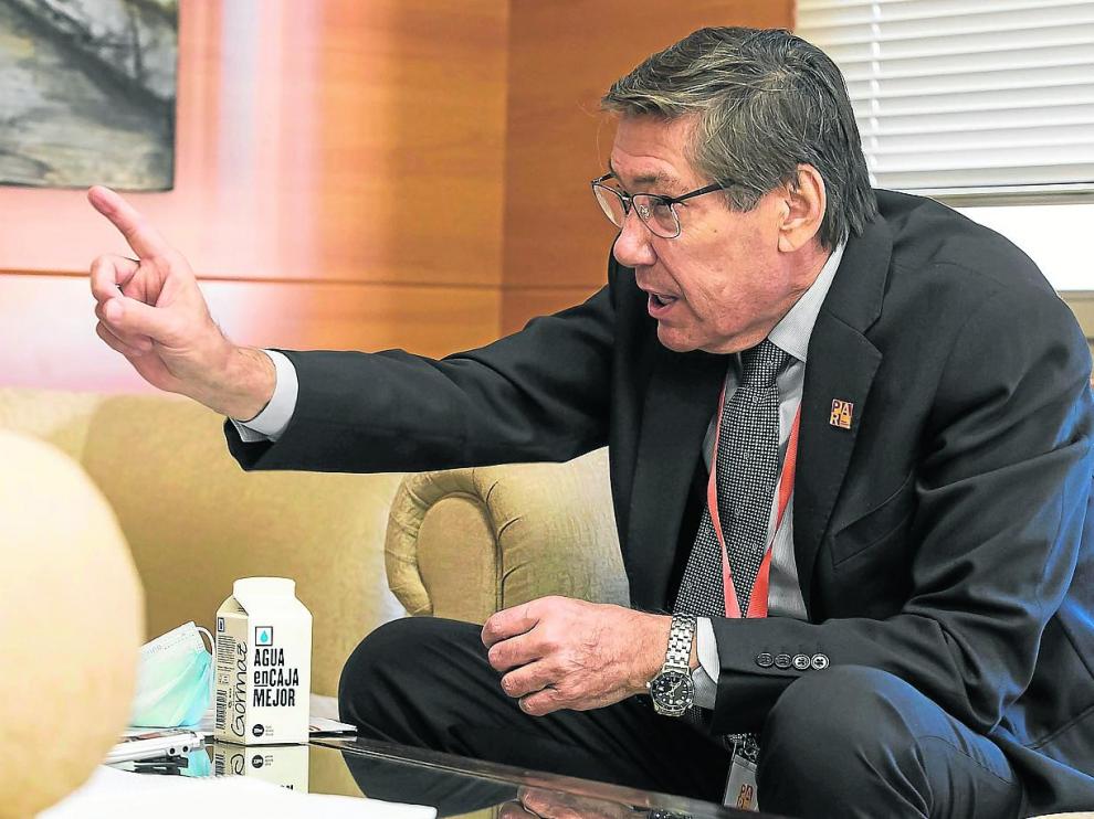 Arturo Aliaga, durante la entrevista concedida a este diario tras la clausura del XV Congreso del PAR.