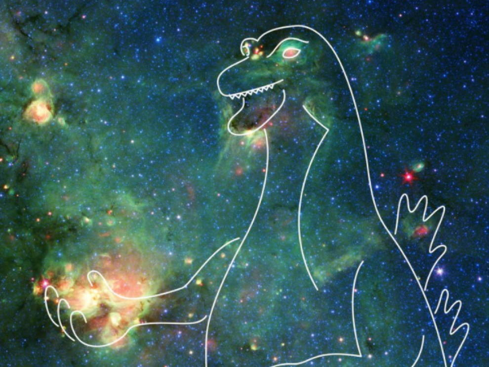 La nueva formación de estrellas denominada 'Godzilla'.