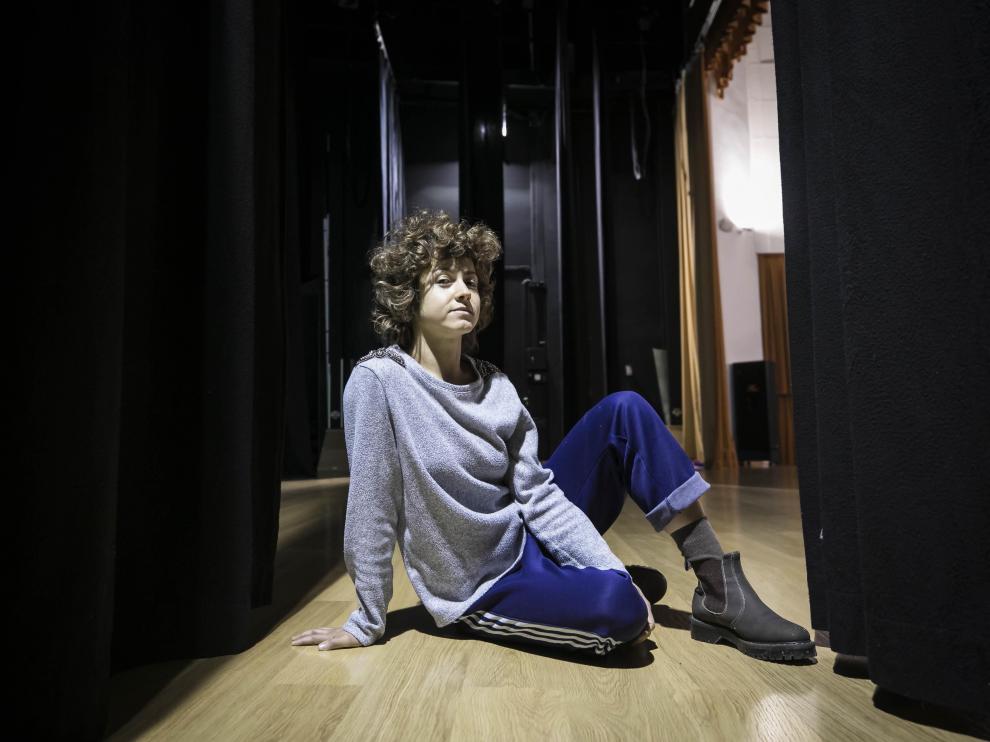 La joven bajoaragonesa, fotografiada esta semana durante una pausa de los ensayos.