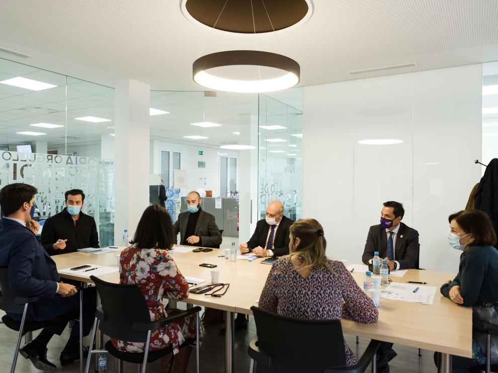 Los intervinientes durante un instante de la mesa debate celebrada en las instalaciones de HERALDO el pasado miércoles.