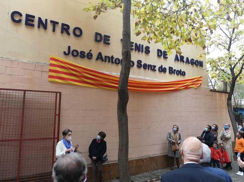 Acto de homenaje a José Antonio Senz de Broto, expresidente de la Federación de Tenis de Aragón.