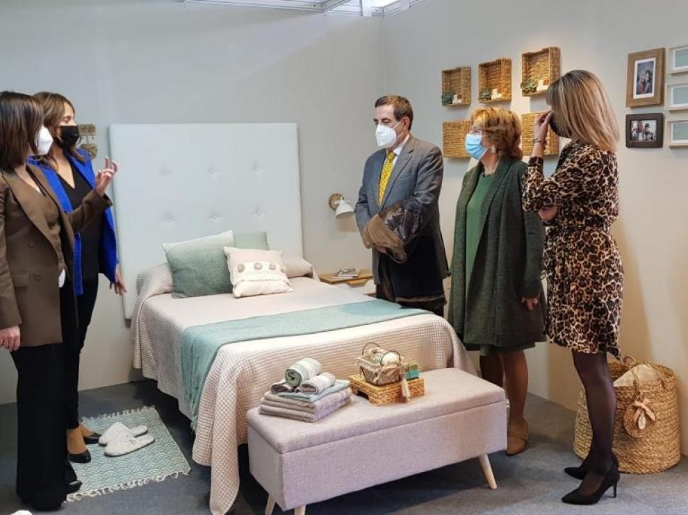 Prototipo de habitación de uno de los apartamentos que se van a construir en la residencia municipal de Ejea