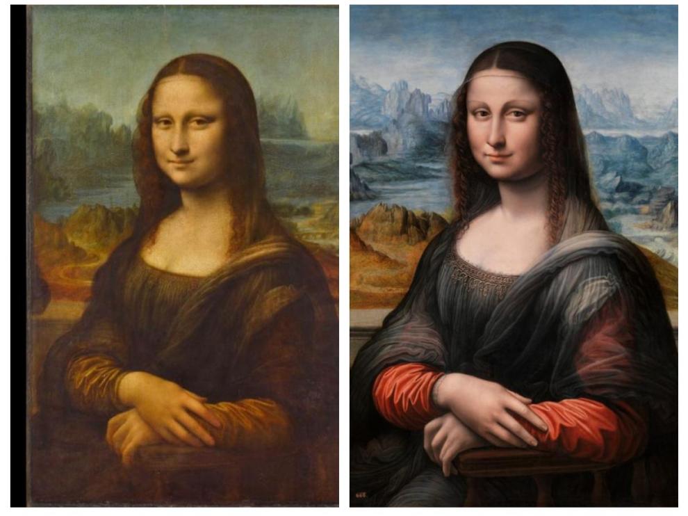 A la izquierda, la Gioconda del Louvre. A la derecha, la Mona Lisa del Prado.