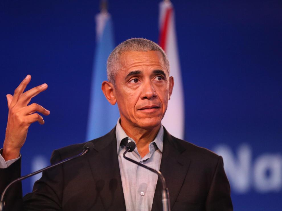Barack Obama durante su discurso en la COP26.