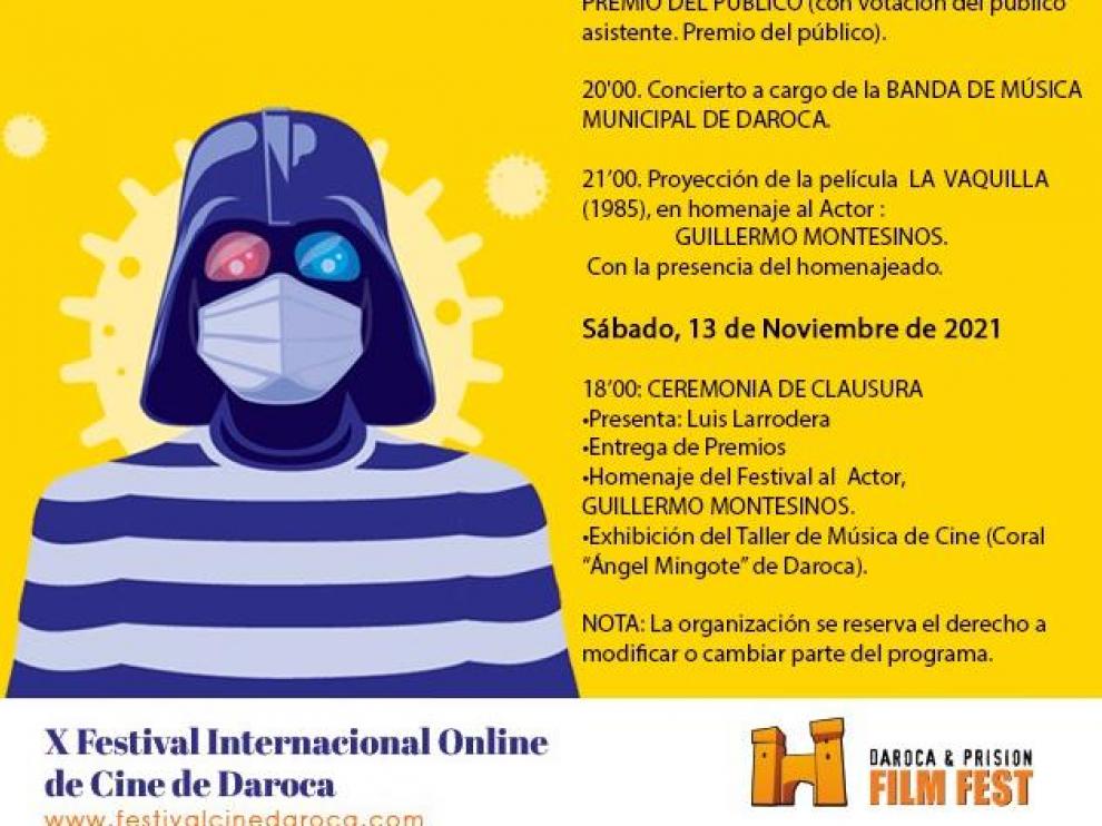 El cartel del Festival Internacional Online de Cine de Daroca.