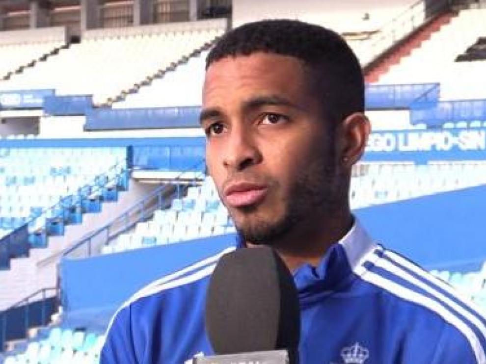 César Yanis, en las declaraciones que ha ofrecido el Real Zaragoza en sus medios de internet recogidas en La Romareda este sábado.