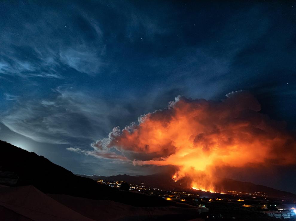 El volcán de Cumbre Vieja, en la isla de La Palma