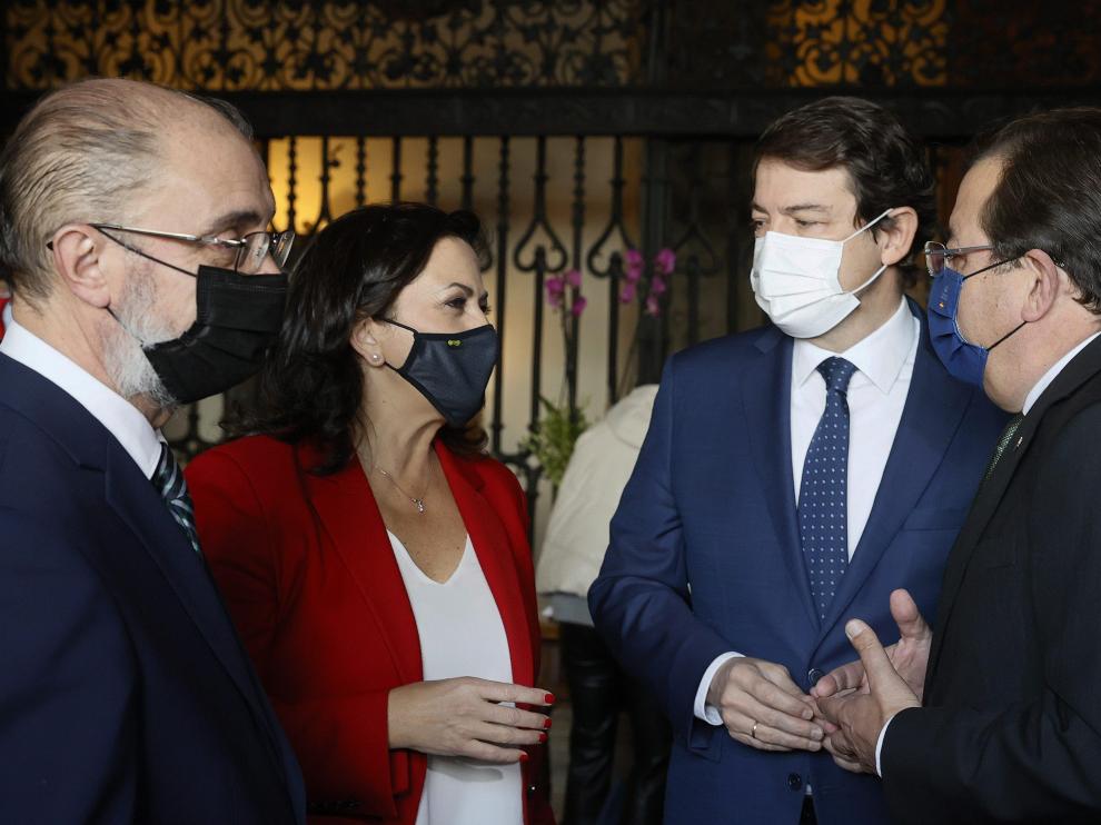Javier Lambán, Concha Andreu, Alfonso Fernández Mañueco y Guillermo Fernández Vara.