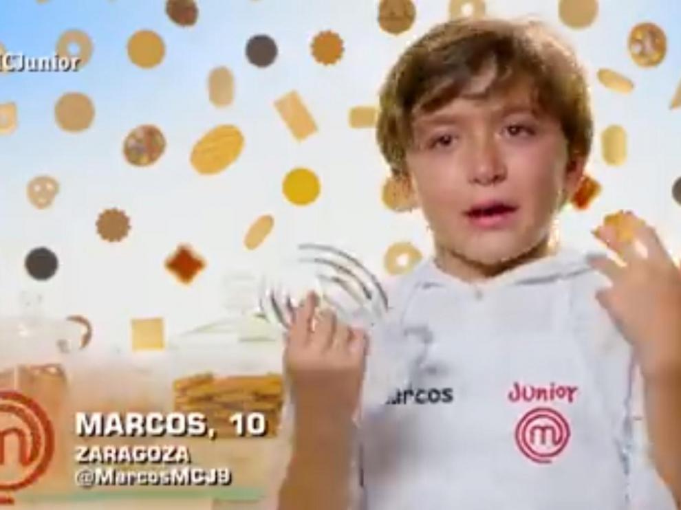 El zaragozano Marcos, eliminado de Master Chef Junior 9.