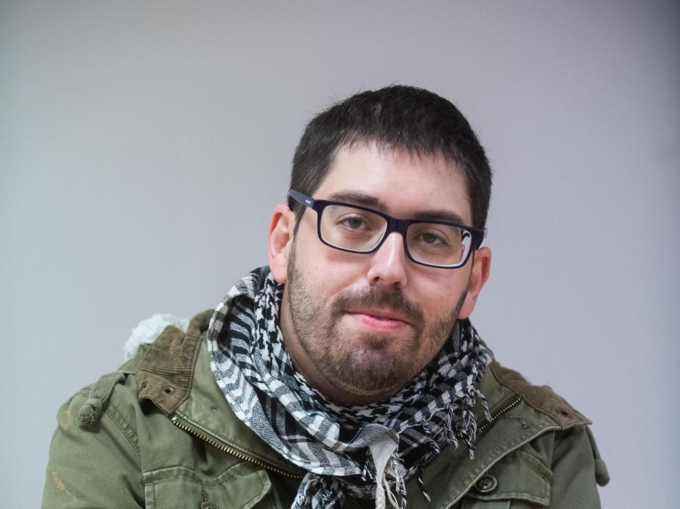 Cristian Álvarez Quintín, en un momento de la presentación de su libro.