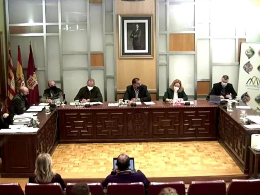 Pleno del Ayuntamiento de Jaca de este jueves, 30 de diciembre de 2021.