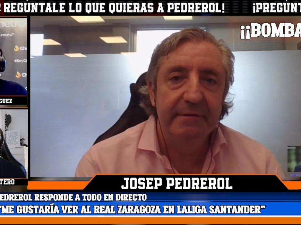 Josep Pedrerol, durante la retransmisión de Twitch.